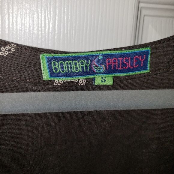 BOMBAY & PAISLEY COTTON BOHEMIAN COTTON MIDI DRESS SIZE SMALL NWOT - Picture 3 of 5